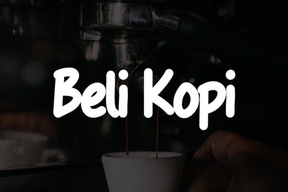 Beli Kopi: A Handwritten Script Font for Apparel and Creative Product Design