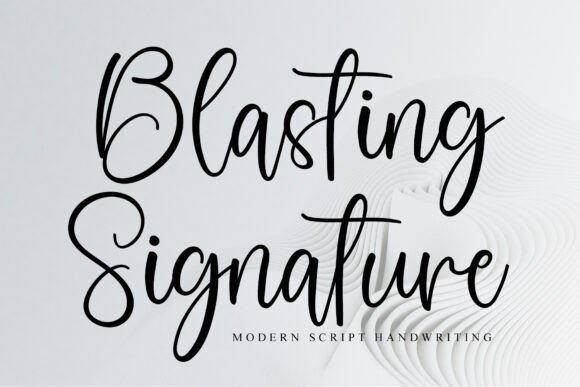 Blasting Signature: A Modern Handwritten Font for Elegant Branding