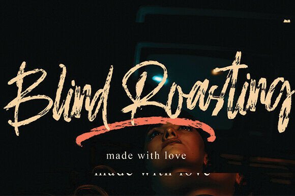 Blind Roastting: A Bold Script Handwritten Font for Editorial Design and Digital Publishing