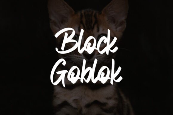 Block Goblok: A Bold Script Font for Clothing and Creative Branding