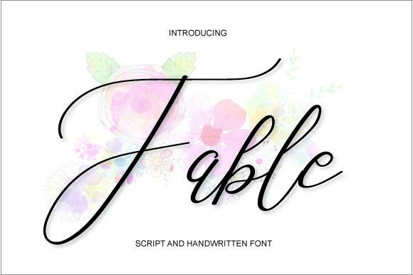 Fable: A Handwritten Font for Elegant Craft and Product Design