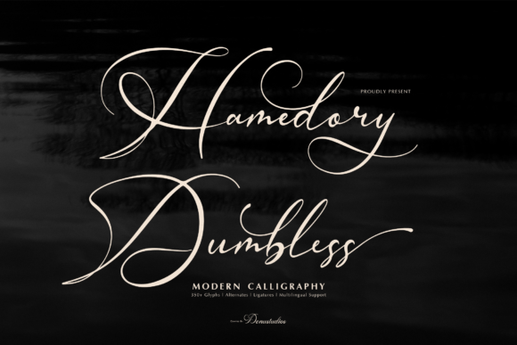 Hamedory Dumbless: A Luxurious Script Handwritten Font for Elegant Design