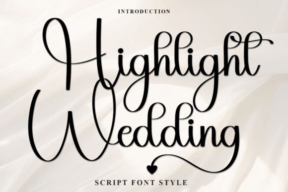 Highlight Wedding Font: Festive Typography for Branding and Marketing