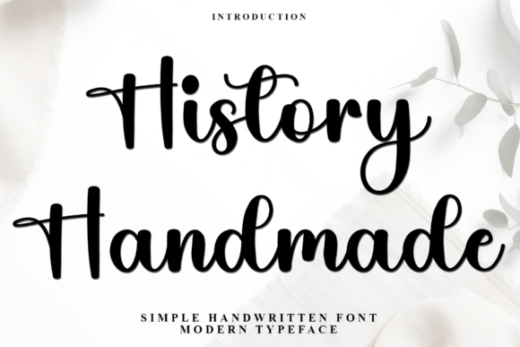 History Handmade Font: A Versatile Script Typeface for Small Business Branding