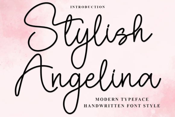 Stylish Angelina: A Friendly Script Font for Creative Branding