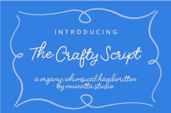 The Crafty Script Font: A Handwritten Touch for Crafters and Makers